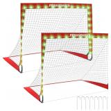 $35 4 x 3ft Soccer Nets Set of 2 LED