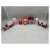 Set of candles and home decorations