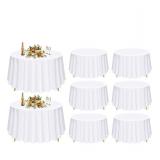 NEW $117 Round Tablecloth - 8 Pack 120 Inch