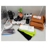 Halloween-themed household items and decorations