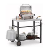 NEW $140 Stainless Steel Movable Dining Cart Table