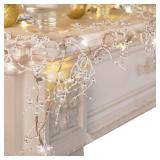NEW 8.3FT Berry Beaded Xmas Garland w/LED Lights