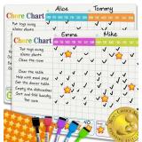 QUOKKA Magnetic Chore Chart for Kids Multiple Kids