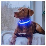 Flashseen LED Dog Collar BLUE L