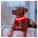 Flashseen LED Dog Collar RED M
