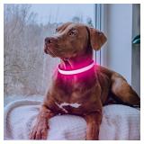 Flashseen LED Dog Collar PINK M