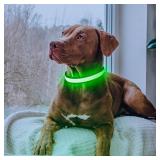 Flashseen LED Dog Collar GREEN M
