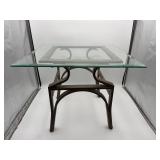 $200 Glass Coffee Table 2x2 ft (Metal Base)
