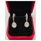 $1,375 App 2.00ct Oval Moissanite Earrings