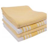 SEALED $49 4PC Waffle Flat Kitchen Towels