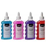 NEW (6oz) 4-Pack Washable Glitter Glue