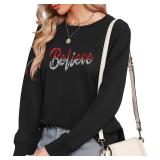 NEW (S) Women's Long Sleeve 'Believe' Shirt