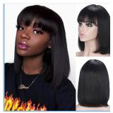 $67 (14') Short Bob Human Hair Wigs for Women