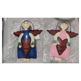 NEW 2PK Metal Hanging Angels Garden Decor (9'x7')