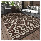 $47 5x8' Waterproof Outdoor Plastic Straw Rug