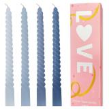Taper Candles Pink, Spiral Twisted Candles Set of