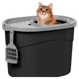 $55 Top Entry Oval Cat Litter Box