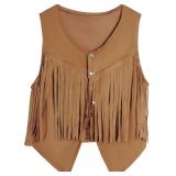 SEALED $32 (M) Women's Cowgirl 70's Tassel Vest