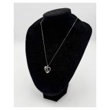 925 Silver & 10K Gold Heart 'I Love You' Necklace