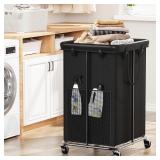 NEW MISSING $65 150L Laundry Basket w/Metal Frame