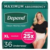 SEALED $42 36PK (L) Adult Inconvenience Underwear