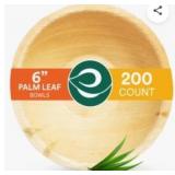 SEALED $70 (16oz) 200pk Disposable Palm Leaf Bowls