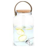 $47 (5.6L) Glass Beverage Dispenser with Spigot