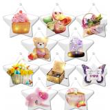 SEALED 10pk Clear Fillable Plastic Star Ornament