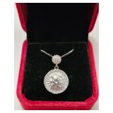 $1,550 App 2.00ct Moissanite Pendant & Chain