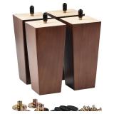 NEW $43 4pk 8'/15cm Solid Wood Furniture Legs