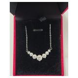 $1,710 App 2.80ct Light Blue Moissanite Necklace