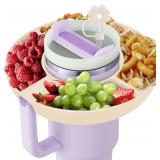 NEW Silicone Snack Tray For Stanley Cup 30oz-PINK