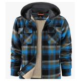 $77 (3XL) ZITY Mens Flannel Jacket with Hood