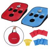 NEW $70 Portable Collapsible Cornhole Game Set