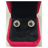 $1,120 App 2.30ct Lowered Halo Earrings