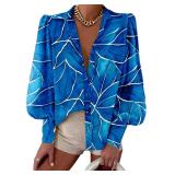 NEW $73 (S) Women's Boho Button-up Blouse