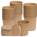 NEW (16oz) 18ct Kraft Paper Food Containers