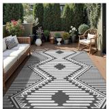 $60 6x9' Boho Waterproof Outdoor Rug