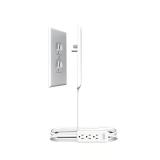 New $33 Sleek Socket 8 ft. L 3 outlets Combo...