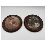 Vintage Decorative Collector Plates Set (2pcs)