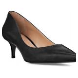 $130 (7B) Ralph Lauren Leather Black Pumps