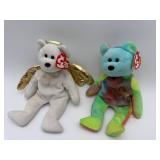 Ty Beanie Babies Halo & Peace Bears (With Tags)