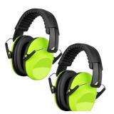 2 Pack Green Kids Noise Cancelling Ear Muffs