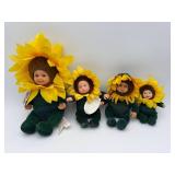 Anne Geddes Sunflower Dolls Set 4pcs (New)