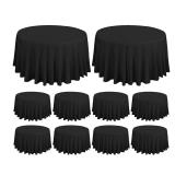 NEW $135 (10 Pack) 120 Inch Round Black