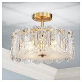 NEW $119 Semi Flush Mount Ceiling Chandelier