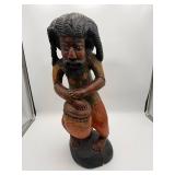Hand Carved Wooden Tribal Statue 29' (Used)
