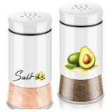 NEW 5oz Avocado Salt & Pepper Shakers, Stainless
