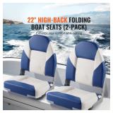 $160 (21.85') 2pk VEVOR High Back Boat Seats