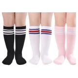 SEALED (5-7 Year) 3PK Kids Soccer Socks Knee High